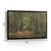 Avenue In The Parc De Marly Framed Canvas Print