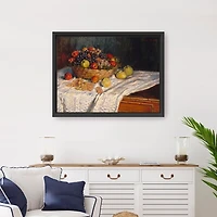 Apples and Grapes Framed Canvas Art Print