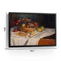 Apples and Grapes Framed Canvas Art Print
