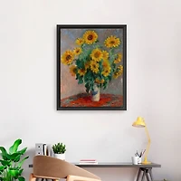 Bouquet of Sunflowers Framed Canvas Art Print