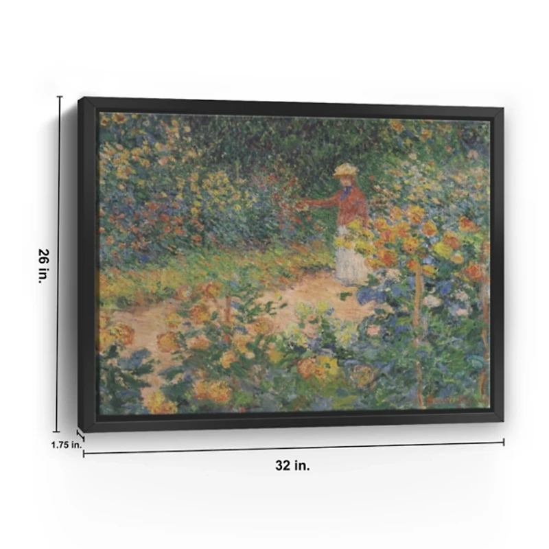 In the Garden Framed Canvas Art Print