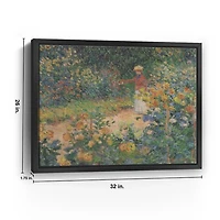 In the Garden Framed Canvas Art Print
