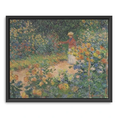 In the Garden Framed Canvas Art Print