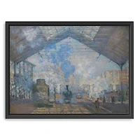 La Gare Saint-Lazare Framed Canvas Art Print