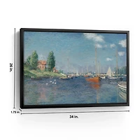 Red Boats, Argenteuil Framed Canvas Art Print