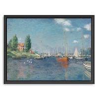 Red Boats, Argenteuil Framed Canvas Art Print