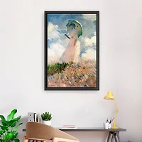 Woman with a Parasol Framed Canvas Art Print