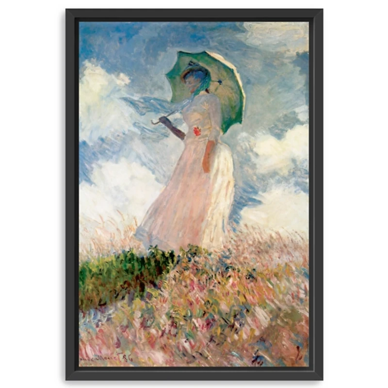 Woman with a Parasol Framed Canvas Art Print
