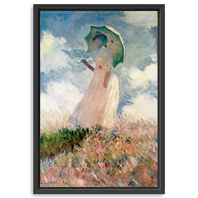 Woman with a Parasol Framed Canvas Art Print