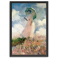 Woman with a Parasol Framed Canvas Art Print