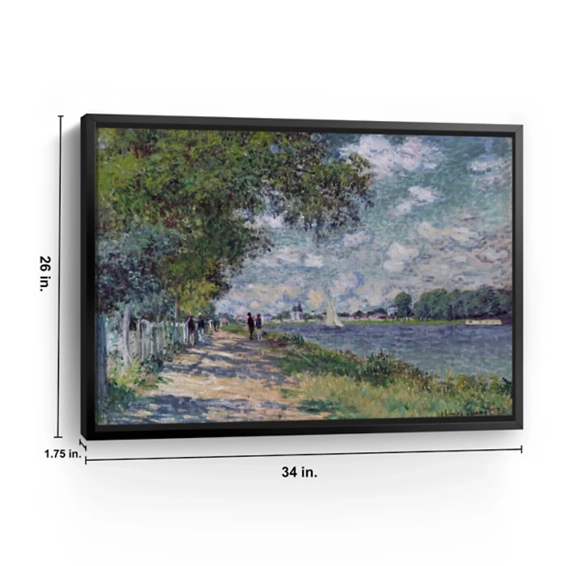 The Seine at Argenteuil Framed Canvas Art Print