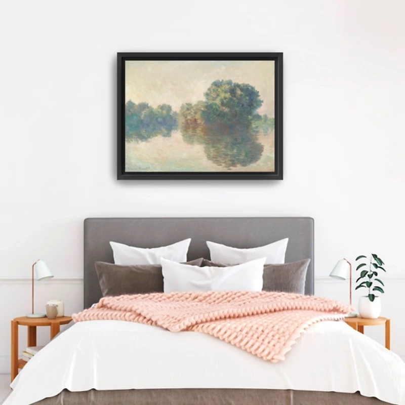 The Seine at Giverny Framed Canvas Art Print