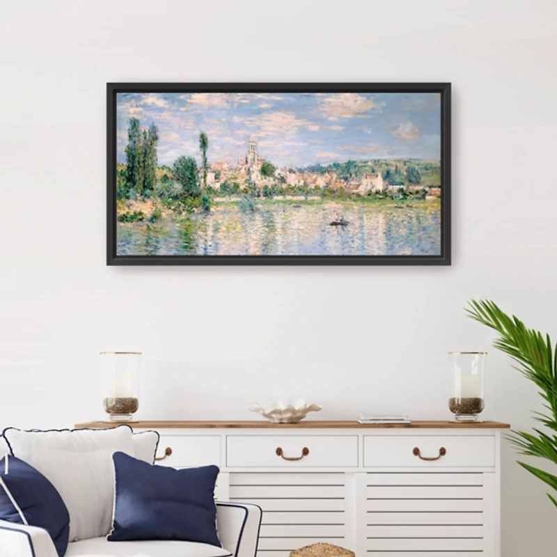 Vetheuil in Summer Framed Canvas Art Print