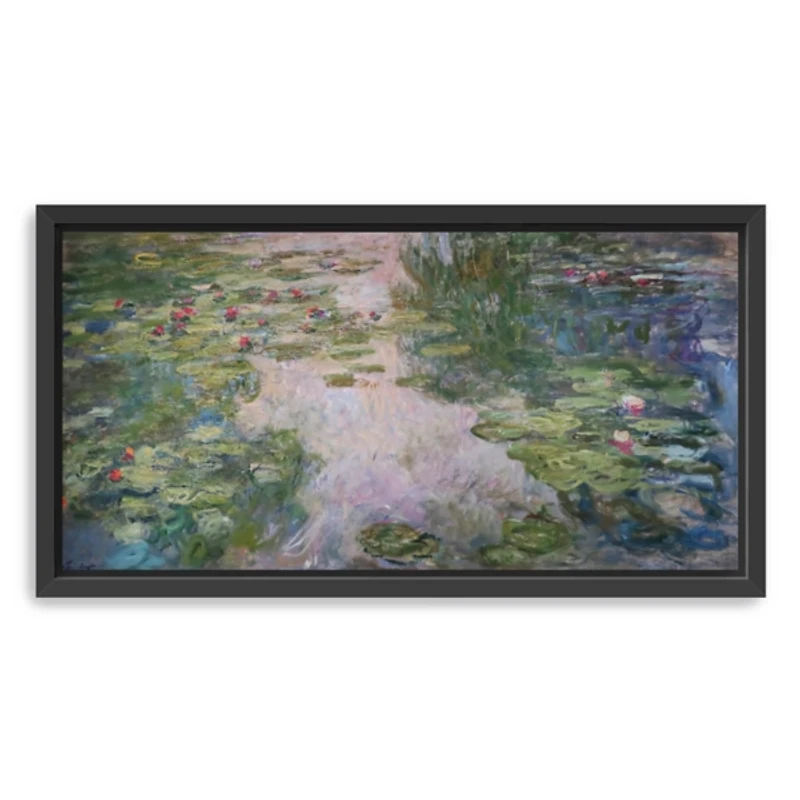 Monet Water Lilies Framed Canvas Art Print