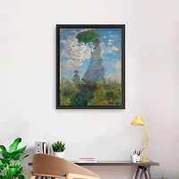 Madame Monet and Her Son Framed Canvas Art Print