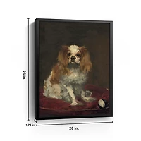 A King Charles Spaniel Framed Canvas Art Print