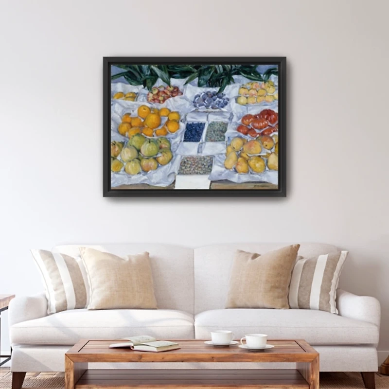 Fruit Displayed on Stand Canvas Print, 42x32 in.