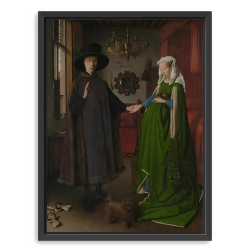 Arnolfini Portrait Framed Canvas Art Print