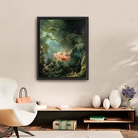 The Swing Framed Canvas Art Print