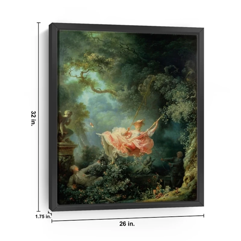 The Swing Framed Canvas Art Print