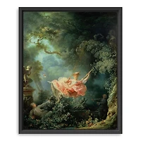 The Swing Framed Canvas Art Print