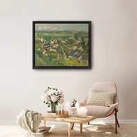 Auvers, Panoramic View Framed Canvas Art Print