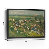 Auvers, Panoramic View Framed Canvas Art Print