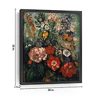 Flowers Paul Cezanne Framed Canvas Art Print