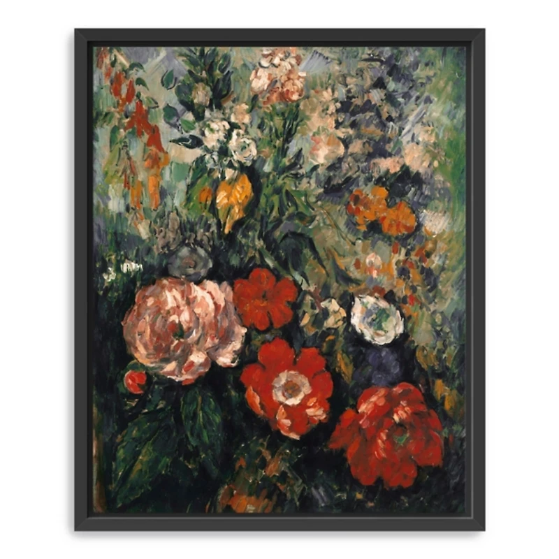 Flowers Paul Cezanne Framed Canvas Art Print