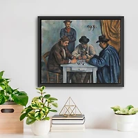 The Card Players Framed Canvas Art Print