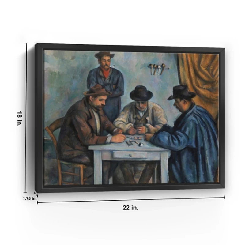 The Card Players Framed Canvas Art Print