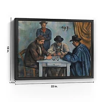 The Card Players Framed Canvas Art Print