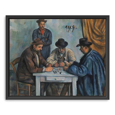 The Card Players Framed Canvas Art Print