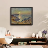 Sunset in Douarnenez Framed Canvas Art Print
