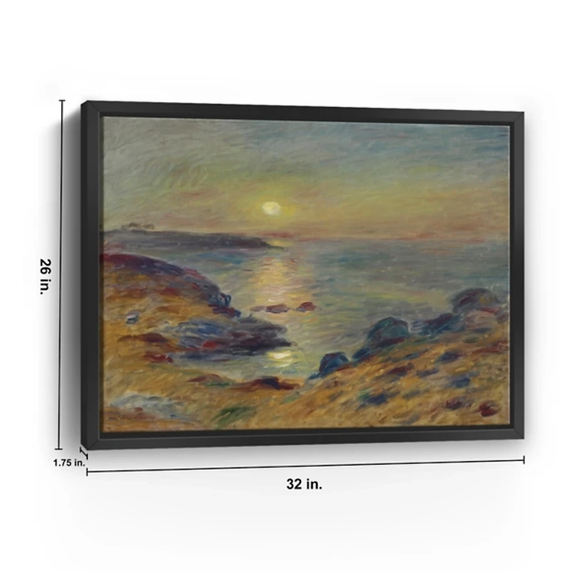 Sunset in Douarnenez Framed Canvas Art Print