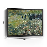 Woman with Parasol Garden Canvas Print