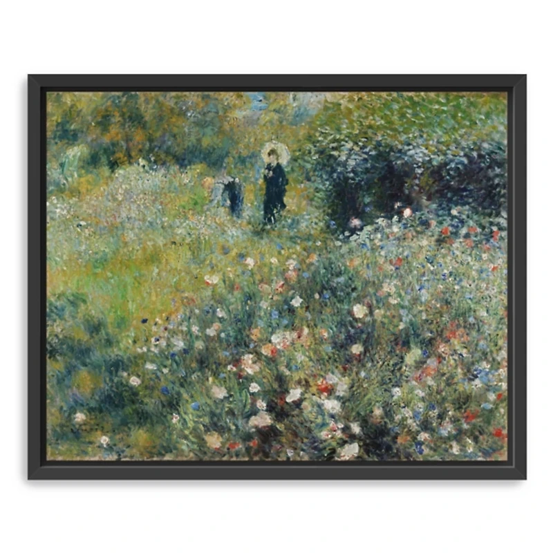 Woman with Parasol Garden Canvas Print