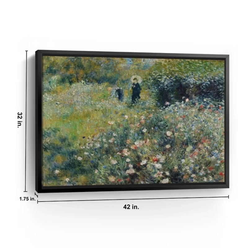 Woman with Parasol Garden Canvas Print, 42x32 in.