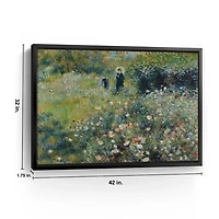 Woman with Parasol Garden Canvas Print, 42x32 in.