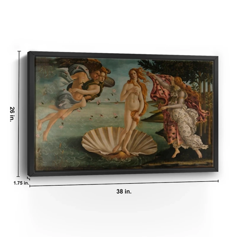 Birth of Venus Framed Canvas Art Print, 36x28 in.