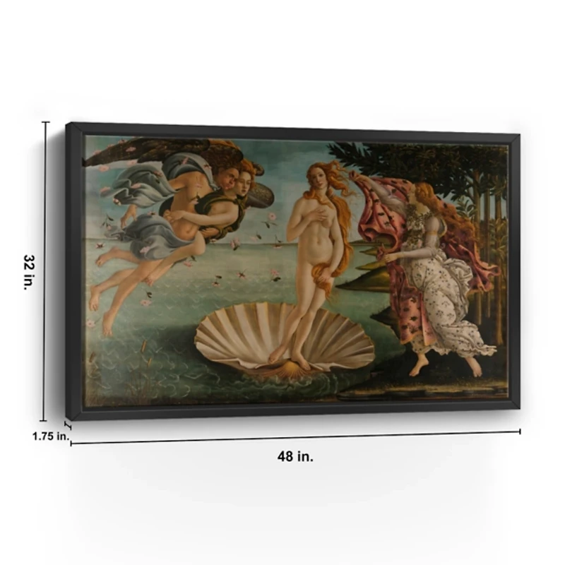 Birth of Venus Framed Canvas Art Print, 48x32 in.