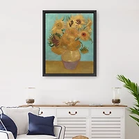 Vase with Twelve Sunflowers Canvas Art Print