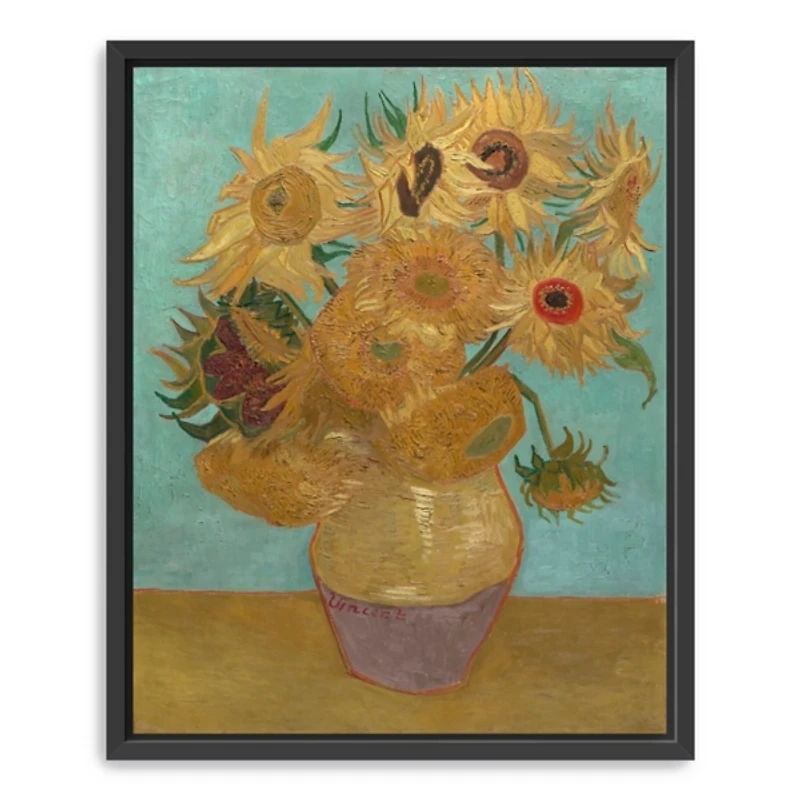 Vase with Twelve Sunflowers Canvas Art Print