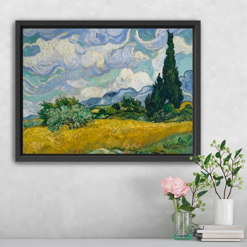 Wheat Field with Cypresses Canvas Print