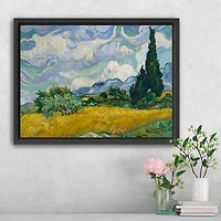 Wheat Field with Cypresses Canvas Print