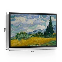Wheat Field with Cypresses Canvas Print