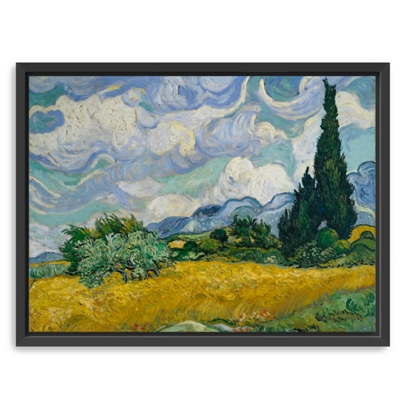 Wheat Field with Cypresses Canvas Print