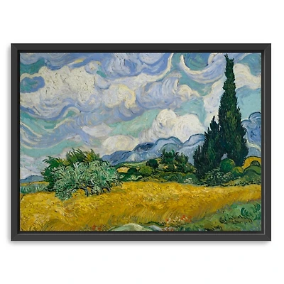 Wheat Field with Cypresses Canvas Print, 42x32 in.