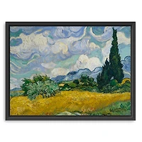 Wheat Field with Cypresses Canvas Print, 42x32 in.