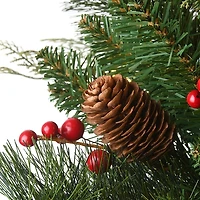 5 ft. Feel Real Pre-Lit Buzzard Pine Tree